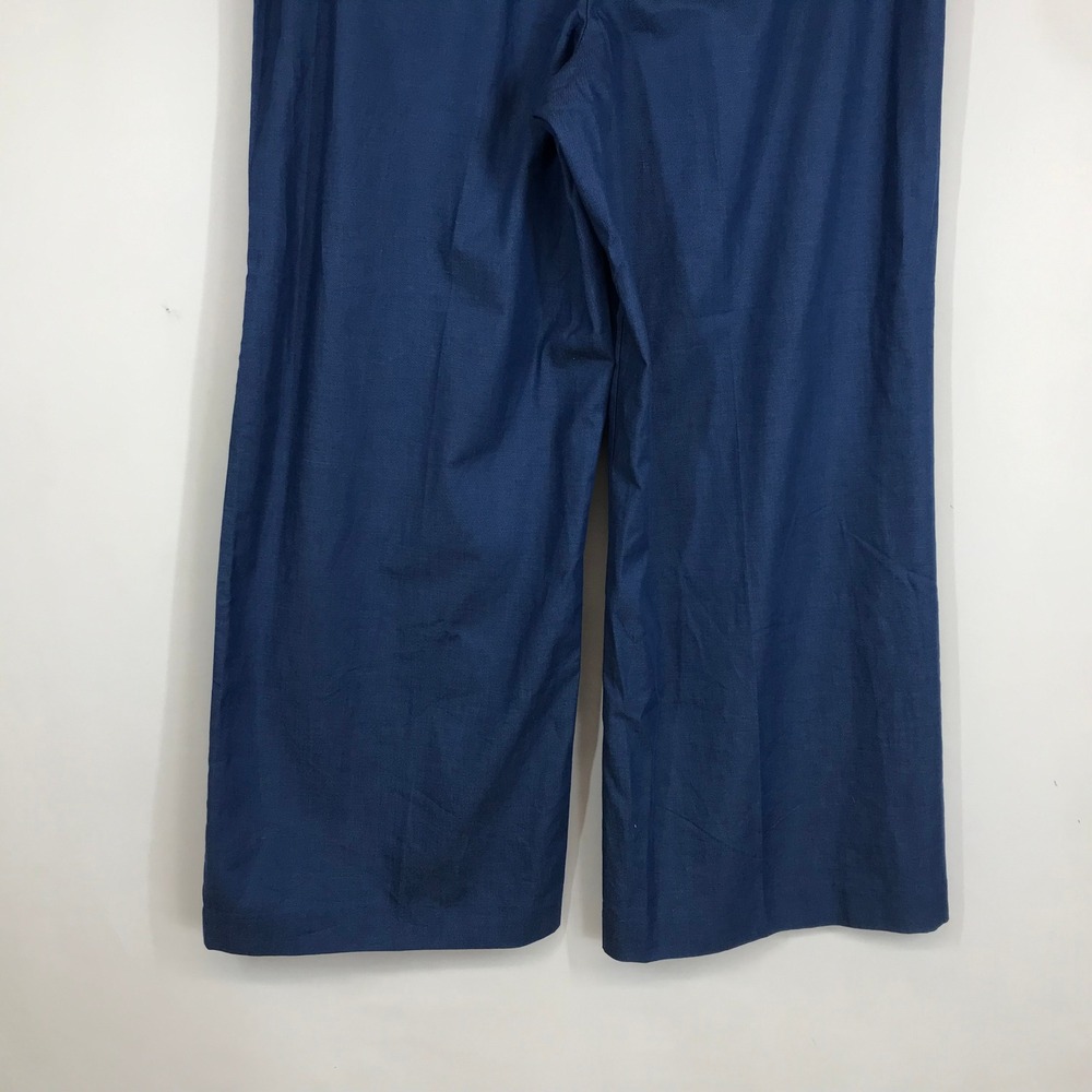 Ann Taylor Blue Wide Leg Trousers Side Zip Career Pants Size 18 32605013 - Picture 6 of 9